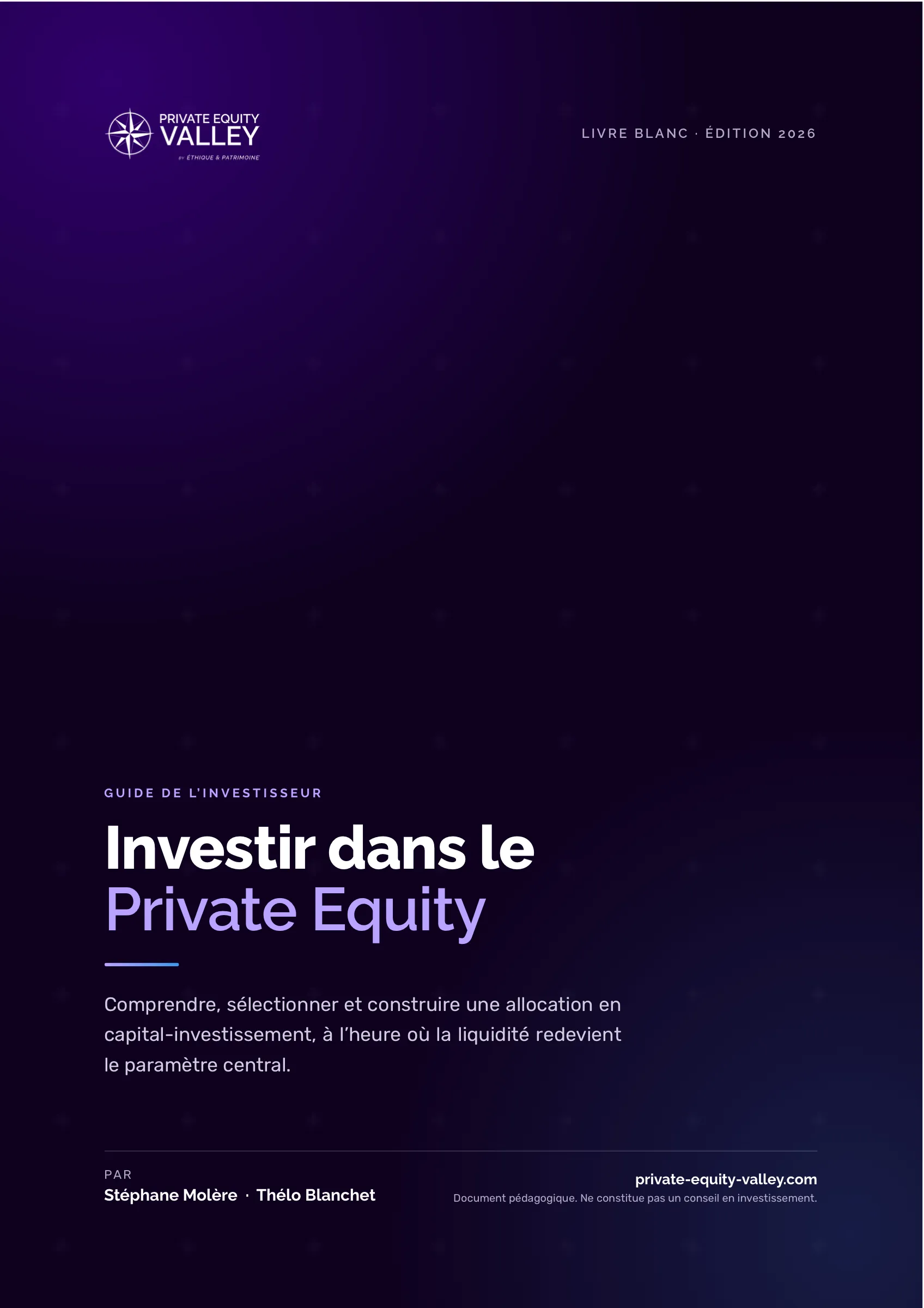 Couverture du livre blanc 2026 de Private Equity Valley